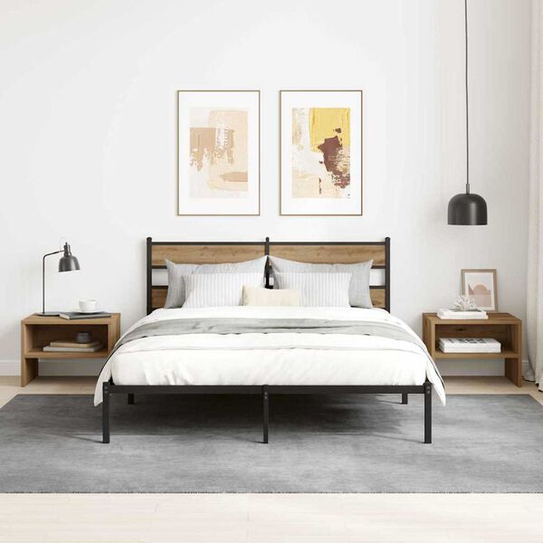 vidaXL Bedside Cabinet 2 pcs Artisan oak 40 x 40 x 30 cm