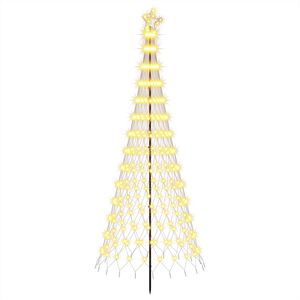 vidaXL LED Christmas Tree EKENAS 250 cm 290 LEDs Warm White Steel