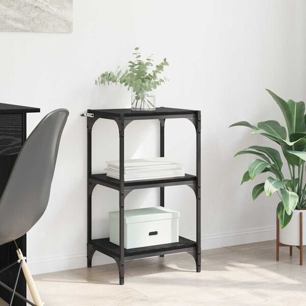 vidaXL Book Cabinet Black oak 40 x 33 x 70.5 cm Engineered wood