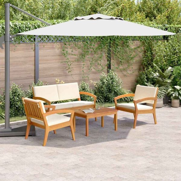 vidaXL Bistro Set 4 pcs Brown 114.5 x 70.5 x 72.5 cm Polyester