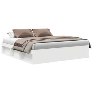 vidaXL Bed Frame without Mattress White 180x200 cm Super King Super King Size