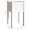 vidaXL Garden Planter White 40x40x70 cm Solid Pinewood