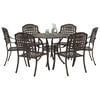 vidaXL Garden Dining Set 7 pcs Bronze Aluminium