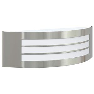 vidaXL Outdoor Wall Light Silver 32 x 10 x 10 cm