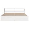vidaXL Bed Frame with Headboard White 180x200 cm Super King Solid Wood Pine