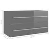 vidaXL 2 Piece Bathroom Furniture Set High Gloss Grey Engineered Wood