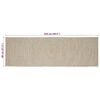 vidaXL Area Rugs Rectangular Natural and White 80 x 250 cm Jute