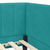 vidaXL Corner Bed Frame with Headboard Turquoise 80 cm x 200 cm Velvet