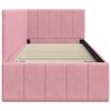vidaXL Corner Bed Frame with Headboard Pink 80 cm x 200 cm Velvet