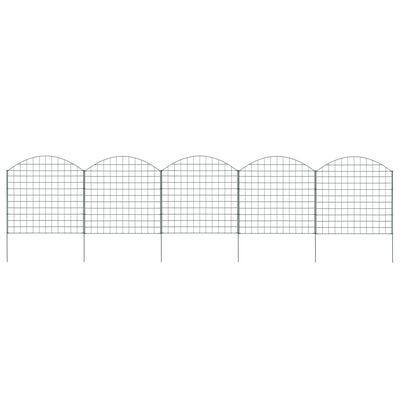vidaXL Arched Garden Fence Set 77.5x78.5 cm Green