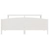 vidaXL Bed Frame without Mattress White 180x200 cm Super King Solid Wood Pine