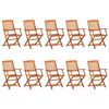 vidaXL 13 Piece Garden Dining Set 280x90x75 cm Solid Wood Acacia