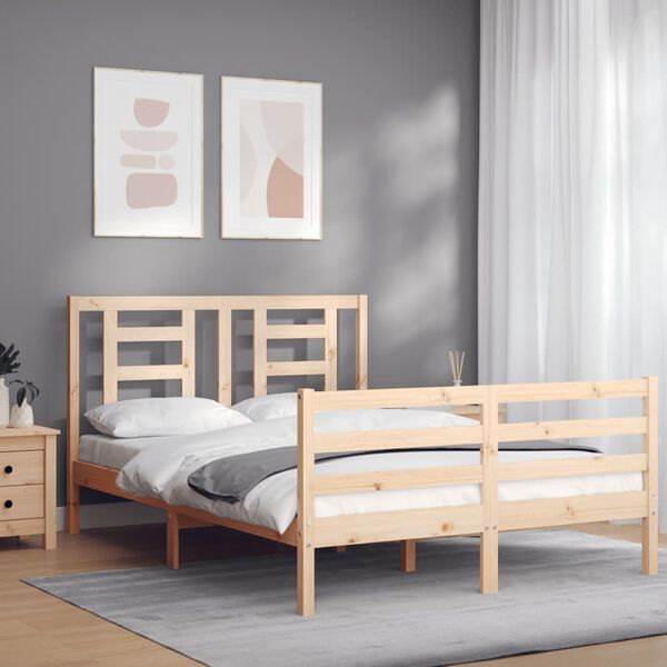 vidaXL Bed Frame without Mattress 120x200 cm Solid Wood