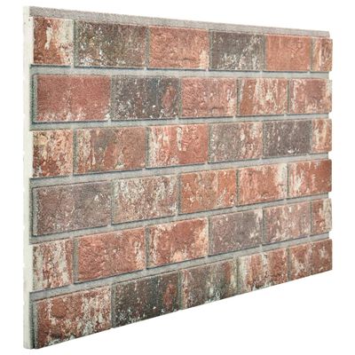 vidaXL 3D Wall Panels with Dark Brown & Grey Brick Design 10 pcs EPS