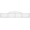 vidaXL Arched Gabion Baskets 10 pcs 300x30x40/60 cm Galvanised Iron