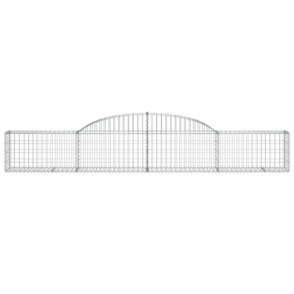 vidaXL Arched Gabion Baskets 10 pcs 300x30x40/60 cm Galvanised Iron