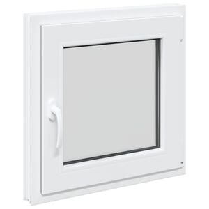 vidaXL Basement Window RISOR 50 x 50 cm PVC and Glass White