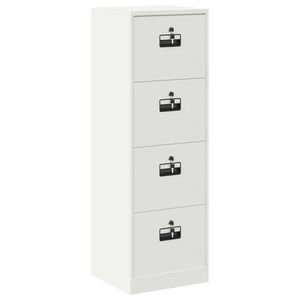 vidaXL File Cabinet White 45.5 x 42 x 139 cm Cold-Rolled Steel