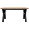vidaXL Coffee Table Y-Frame 90x90x45.5 cm Solid Wood Pine and Steel