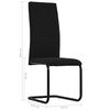 vidaXL Cantilever Dining Chairs 2 pcs Black Fabric