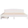 vidaXL Bed Frame without Mattress White 180x200 cm Super King Solid Wood Pine