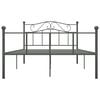 vidaXL Bed Frame without Mattress Grey Metal 120x200 cm