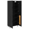 vidaXL Highboard Black oak 69.5 x 34 x 180 cm
