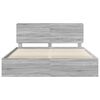 vidaXL Bed Frame Grey Sonoma 200 x 200 cm Solid Pine Wood