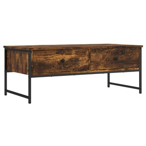 vidaXL Coffee Table Smoked Oak 101x49x39.5 cm Engineered Wood