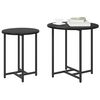 vidaXL Side Table Set 2 pcs Black oak 50 x 50 x 50 cm