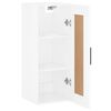 vidaXL Wall Mounted Cabinet High Gloss White 34.5x34x90 cm Engineered Wood