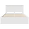 vidaXL Bed Frame with Headboard White 140 x 200 cm Solid Pine Wood