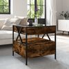 vidaXL Coffee Table with Infinity LED Smoked Oak 50x50x51 cm