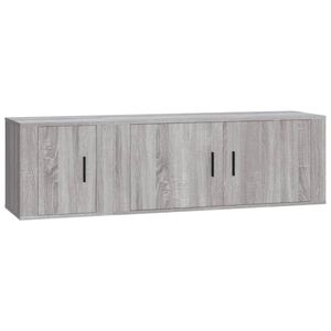 vidaXL 2 Piece TV Cabinet Set Grey Sonoma Engineered Wood