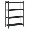 vidaXL Bookcase 4-Tier Black 80x30x120 cm Engineered Wood