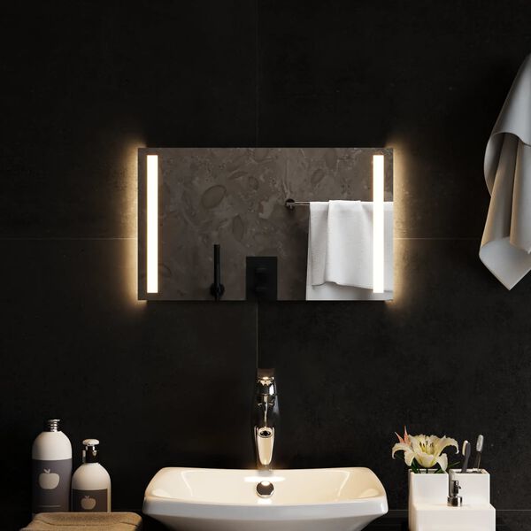 vidaXL LED Bathroom Mirror 50x30 cm