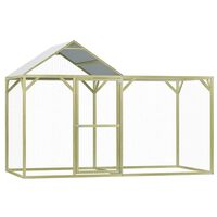 vidaXL Chicken Cage 3x1.5x2 m Impregnated Wood Pine and Steel