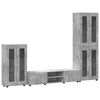 vidaXL TV Cabinet Set FLORIN 3 pcs Concrete Grey Engineered Wood