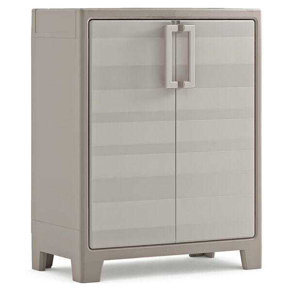 Keter Low Storage Cabinet Gulliver Beige and Brown 100 cm