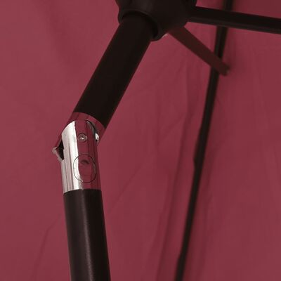 vidaXL Outdoor Parasol with Metal Pole Bordeaux Red 300 cm