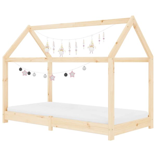 vidaXL Kids Bed Frame Solid Pine Wood 80x160 cm