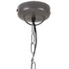 vidaXL Industrial Hanging Lamp Grey Round 32 cm E27 Solid Mango Wood