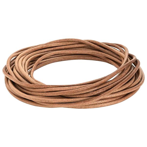 vidaXL Leather Cord Brown &Oslash;5 mm x 10 m Leather
