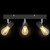 vidaXL Ceiling Spotlight Black 38 x 6.5 x 11.5 cm Steel