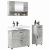 vidaXL Bathroom Furniture Set with Drawer 3 pcs Concrete Grey