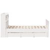 vidaXL Bookcase Bed without Mattress White 140x190 cm Solid Wood Pine