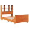 vidaXL Bed Frame without Mattress Wax Brown 90x190 cm Single Solid Wood Pine
