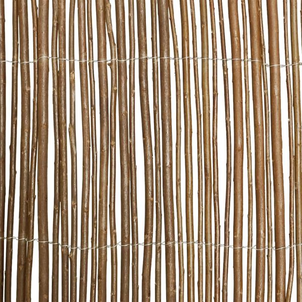vidaXL Willow Fence Brown 140 x 500 cm