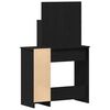 vidaXL Dressing Table Black Oak 86.5 x 35 x 136 cm Engineered Wood