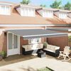 vidaXL Awning Frame White 500 x 350 cm Aluminium